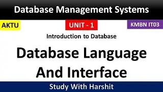 Database language and interface || Notes ||  Database Management System