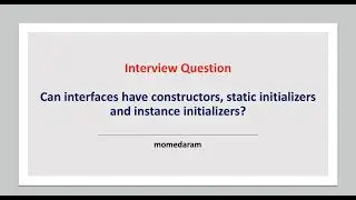 Can interfaces have constructors, static initializers and instance initializers in java ?