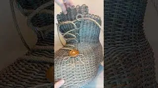Башмак кашпо из  полиротанга 