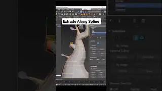 EXTRUDE ALONG SPLINE | Edit polygone | 3dsmax 