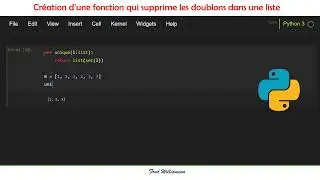 Python : Création d'une fonction pour supprimer les doublons de la liste