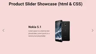 E-Commerce Product Slider Showcase Using HTML, CSS and Javascript