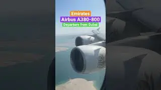Emirates Airbus A380-800 departure out of Dubai