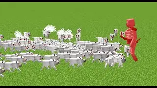 [Minecraft] 1000 wolf vs Mutant Skeleton = ????