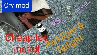 Led lights as Crv Parklight & Tail light brakelight install & review tuffoo t10 & t20 & auxito next