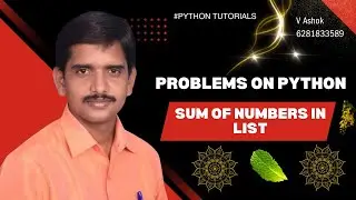 🐍 Python Program to Find the Sum of Numbers in a List | Beginner Tutorial