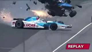 Гоночный болид разорвало пополам / Racing car ripped in half.