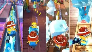 Firefighter Minion Freeze Ray Gameplay at Bratt's Lair, Pier 12, The Mall & Super Silly Fun Land
