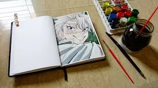 Sanemi Shinazugawa:Kimetsu no Yaiba step by step Anime painting/Demon slayer art