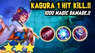 KAGURA 1 HIT KILL.!! 1000 MAGIC DAMAGE.!! MAGIC CHESS MOBILE LEGENDS