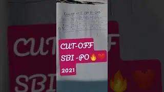 expected cut-off SBI PO