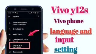Vivo y12s Vivo phone language and input setting How to use