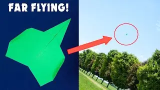 WORLD'S BEST PAPER PLANE GLIDER - How to Fold a Far Flying Paper Airplane