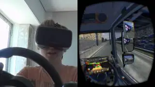 AstralPhaser Plays Euro Truck Simulator 2 | Oculus Rift DK2 + Driving Force GT