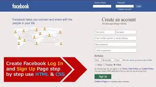 Facebook Login & Signup page step by step using HTML & CSS | Full Tutorial
