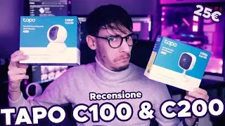 Recensione Tapo C100 e C200! Sensore di movimento, tracking e allarme! Top Telecamere Economiche!