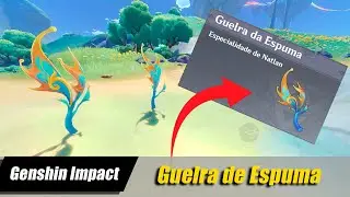 Guelra de Espuma Rota com todos os locais Genshin Impact