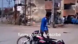 funny video a man motercikal