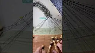 There’s just something about the SOUNDS! 🧑‍🍳’s kiss! #bobbinlace #fiberart #asmr #asmrsounds #art