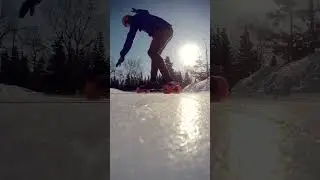 Practicing my Hockey stops on my #longboard - #longboarding on #ice! #downhillskateboarding