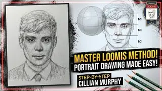 How to Draw Cillian Murphy: Step-by-Step Loomis Tutorial