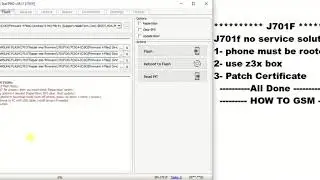 Samsung J701F No Service Solution Done with Z3x Samsung Tool