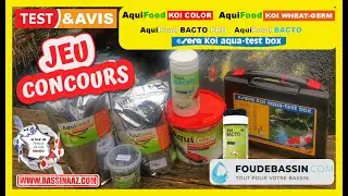 Tests nourriture Aquifood et bactérie Aquipond Bacto foudebassin.com (bassin de jardin) Terminé