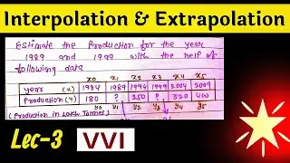 Lecture 3 - Interpolation vvi Question for Exams | Interpolation & Extrapolation Maths Problem