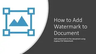 How to Add Watermark to Document