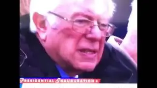 Bernie sanders reacts to presidential trump innaguration