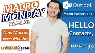 Macro Instructions | Outlook Hello Contacts [Macro #33] | Macro Monday 08.31.20