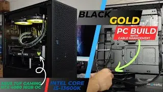 BLACK & GOLD Themed PC Build with Cable Management (Time-lapse) | PCB-91