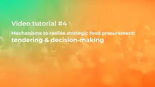 URBACT Video Tutorial #4 Tendering and decision-making