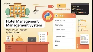 🏨 Menu-Driven Hotel Management System Using Python || mini project using python 