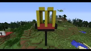 How to make the Mcdonalds sign in minecraft