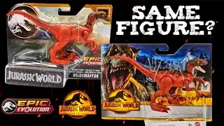 Epic Evolution vs Jurassic World Dominion! Are these Mattel Raptors the same???