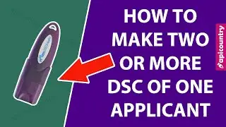How to make two or more DSC of one applicant - Apicountry.com