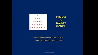 Pyramid Pattern in C PROGRAMMING easy method using Logic table -Pattern 4 #c #programming  #patterns