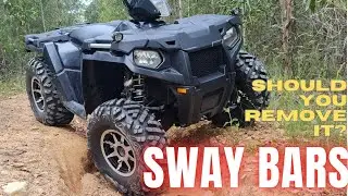 ATV Sway Bars! What are they, what do they do and should you remove it? Test ride with & without.