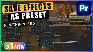 How to SAVE Video Effect PRESETS in Premiere Pro