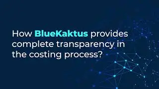 BlueKaktus provides complete transparency in the costing process.