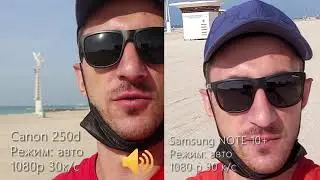Canon 250d vs Samsung NOTE 10+ video test