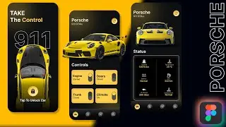 Figma UI Design Tutorial For Beginners | Car Control App UI UX Design in Figma | Prototyping