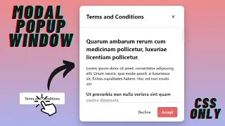 How to Create a Pure CSS Modal Popup Window to Your Website | CodewithFaraz