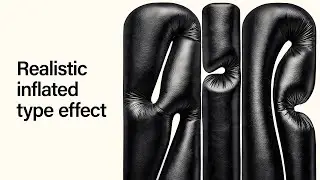 How to make an inflated typography effect