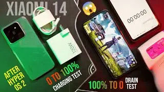 Xiaomi 14 100% to 0 Battery🔋drain test || After Hyper OS 2 update || Charging Test 🔥