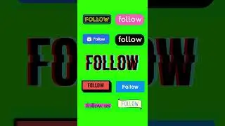 Follow Button animation - Instagram follow button animation #chromakey #lowerthird