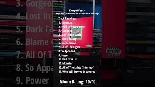 Kanye West My Beautiful Dark Twisted Fantasy Album Ranked #kanyewest #ye #yeezy #cds