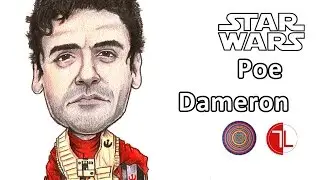 Star Wars: The Force Awakens - Poe Dameron Caricature - Speed Drawing