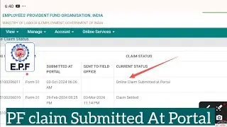 PF Advance Claim Submitted At Portal Telugu